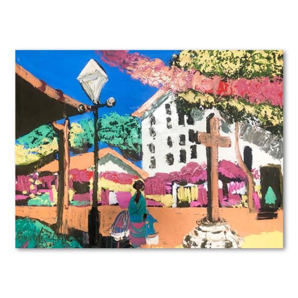 Paul Blaine Henrie (1932-1999), "Afternoon on Olivera St" Hand Signed Original Painting on Canvas (3