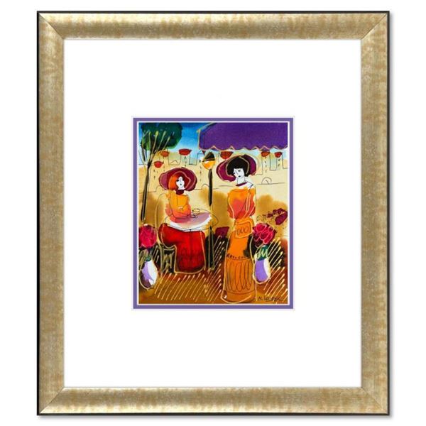 Moshe Leider, Framed Original Mixed Media Watercolor Painting, Hand Signed with Letter of Authentici