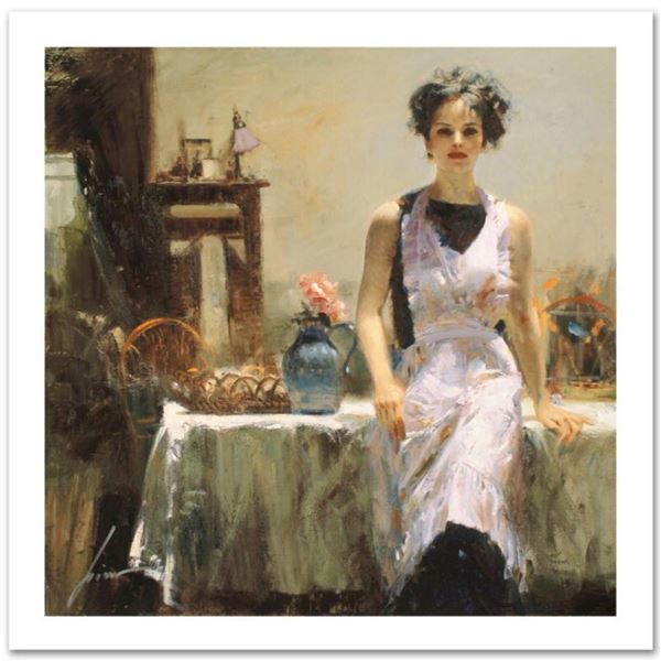 Pino (1939-2010), "Evening Thoughts" Limited Edition on Canvas, Numbered and Hand Signed with Certif