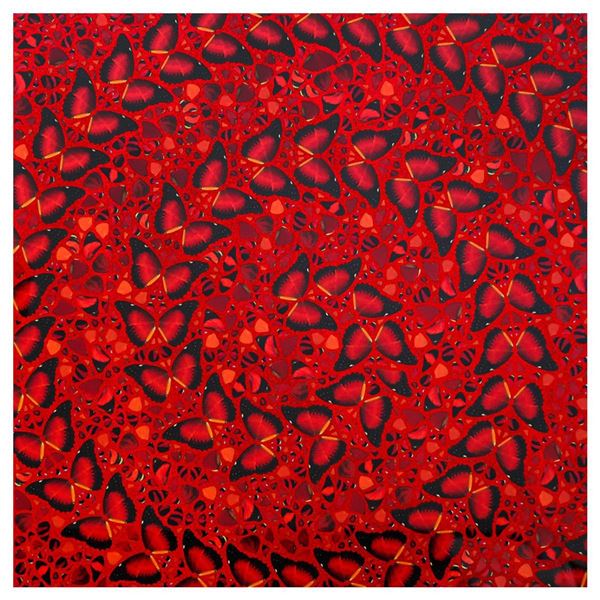 Damien Hirst- Laminated Giclee print on aluminium composite, screen printed with glitter "H10-5 Tayt