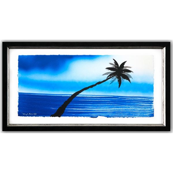 Wyland- Original Watercolor Painting on Deckle Edge Paper "Palms Trees"