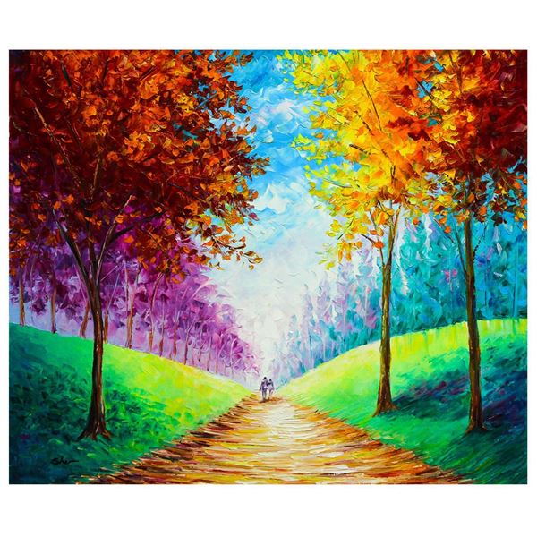 Svyatoslav Shyrochuk- Original Oil on Canvas "Walking Through the Park"