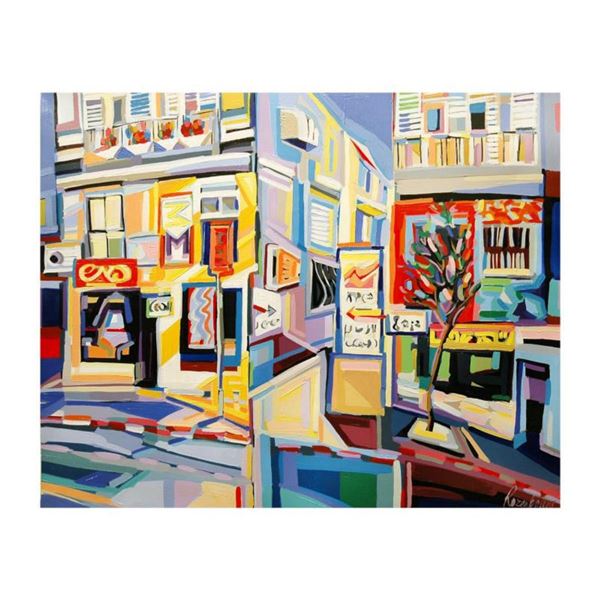 Natalie Rozenbaum, "Corner At Bugrashov" Limited Edition on Canvas, Numbered and Hand Signed with Le