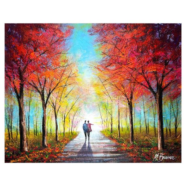 Mark Braver Hand Signed Original Painting on Canvas with Letter of Authenticity.