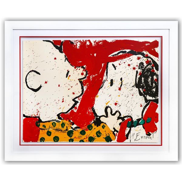 Tom Everhart- Hand Pulled Original Lithograph "Doggie Dearest"