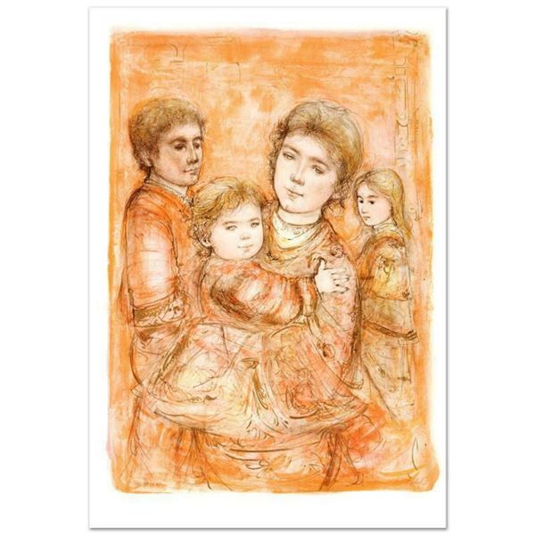 "Portrait of a Family" Limited Edition Lithograph (28" x 40.5") by Edna Hibel (1917-2014), Numbered 