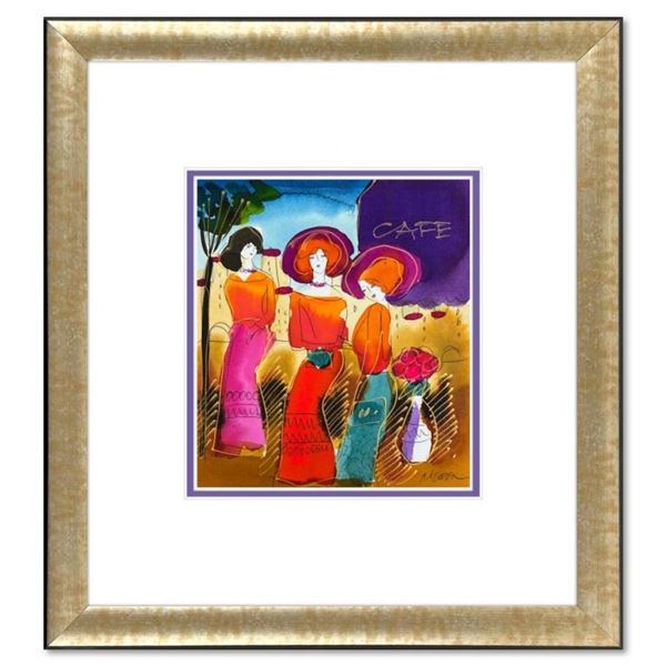 Moshe Leider, Framed Original Mixed Media Watercolor Painting, Hand Signed with Letter of Authentici