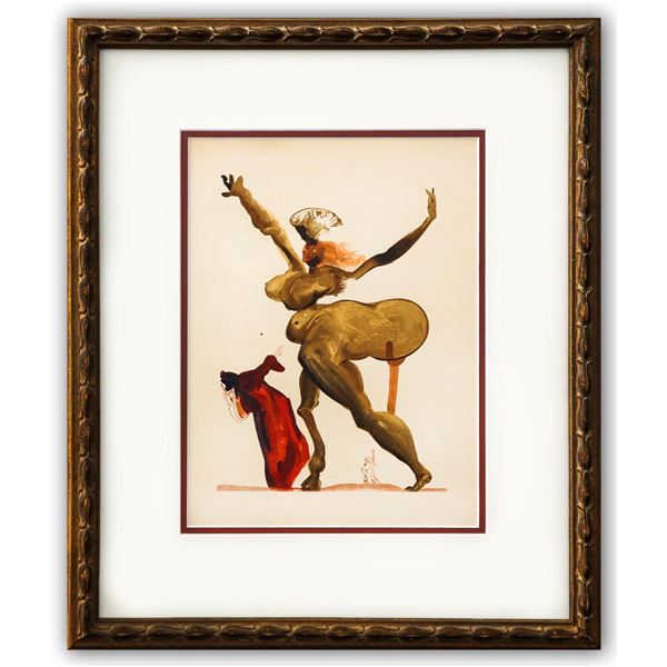 Salvador Dali- Original Color Woodcut on B.F.K. Rives Paper