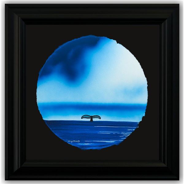 Wyland- Original Watercolor Painting on Deckle Edge Paper "Fluke"