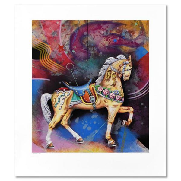 Yankel Ginzburg, "Carousel" Limited Edition Serigraph, Numbered and Hand Signed with Letter of Authe