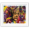 Image 1 : Nastya Rovenskaya- Original Mixed Media on Paper "Einstein In Gold"