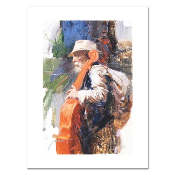 Pino (1939-2010), "The Red Viola" Limited Edition on Canvas, Numbered and Hand Signed with Certifica