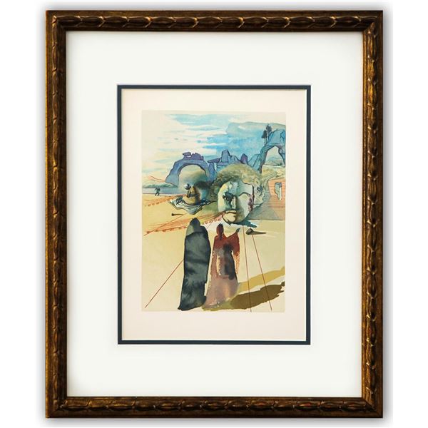 Salvador Dali- Original Color Woodcut on B.F.K. Rives Paper