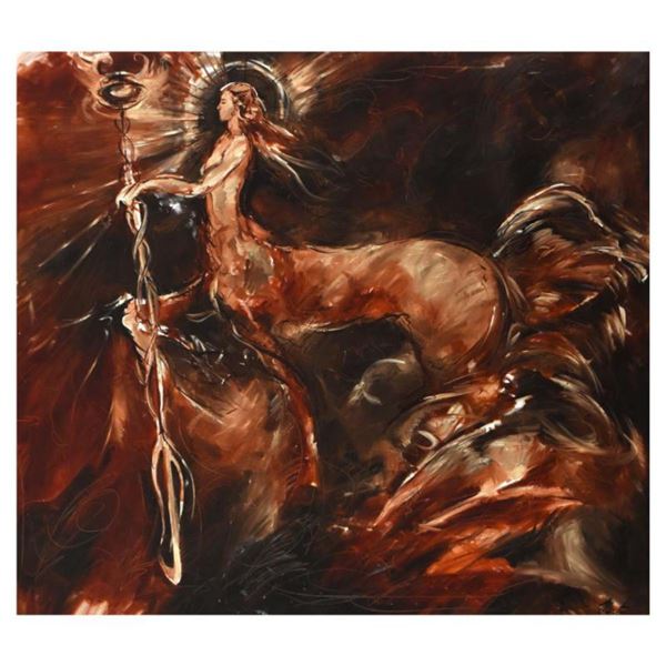 Marta Wiley, Original Mixed Media Painting on Canvas (50" x 40"), Hand Signed and Thumbprinted with 