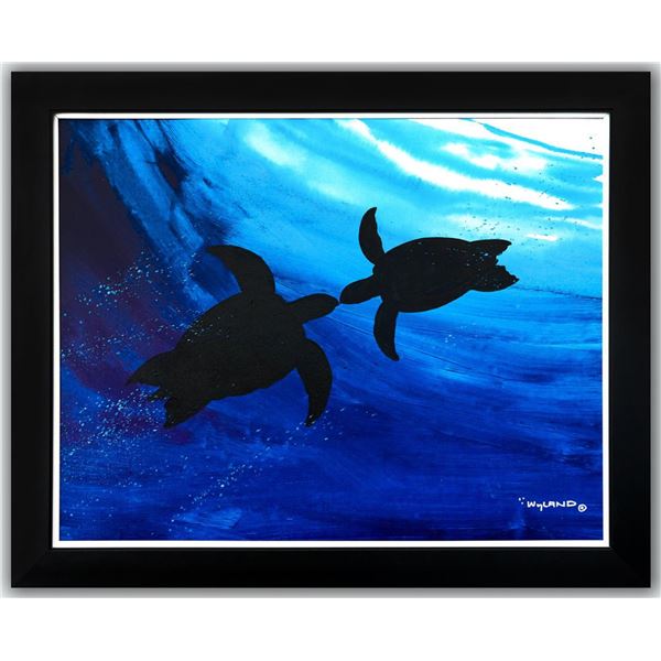 Wyland- Original Painting on Canvas "Heading for the surface"