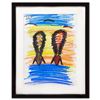 Image 1 : Menashe Kadishman- Pastel on Paper "Untitled"
