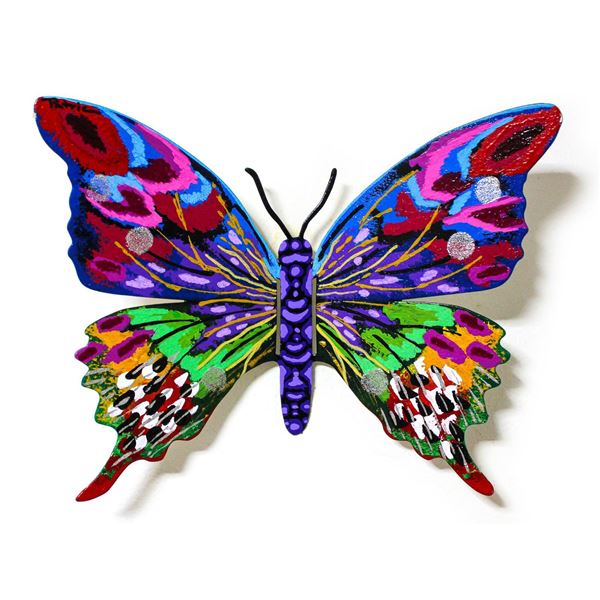 Patricia Govezensky- Original Painting on Cutout Steel "Butterfly CCXXXVII"