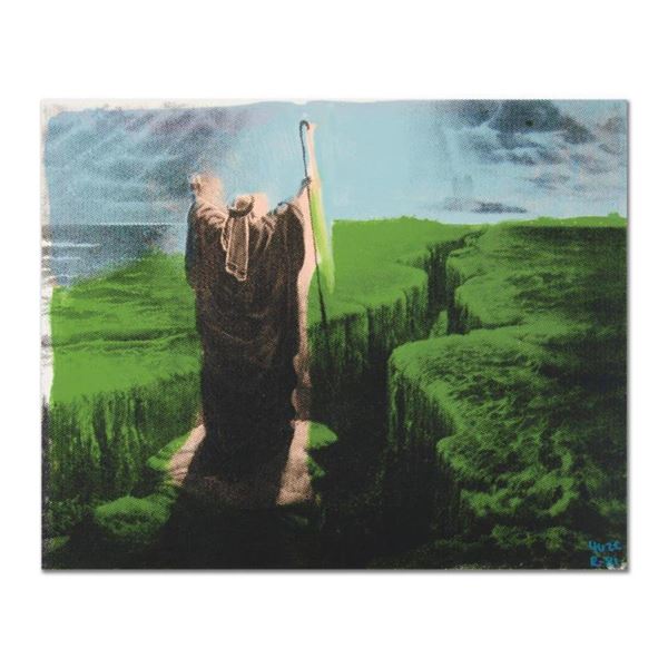 Ringo (Protege of Andy Warhol's Apprentice, Steve Kaufman), "Moses" One-of-a-Kind Hand Pulled Silksc