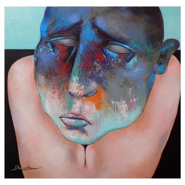 Berberyan, "Asinine" Hand Signed Original Painting on Canvas with Letter of Authenticity.