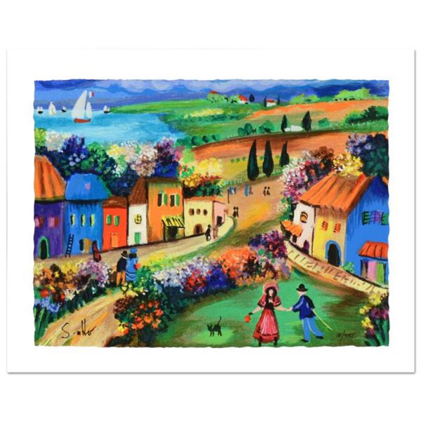 Shlomo Alter (1936-2021), "The Village" Limited Edition Serigraph, Numbered and Hand Signed with Let