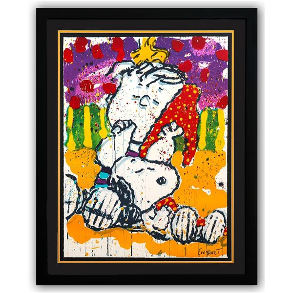 Tom Everhart- Hand Pulled Original Lithograph "Who Placed That Wake Up Call"