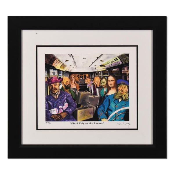 Nelson De La Nuez, "Field Trip to the Louvre" Framed Limited Edition Artist Proof, Numbered and Hand