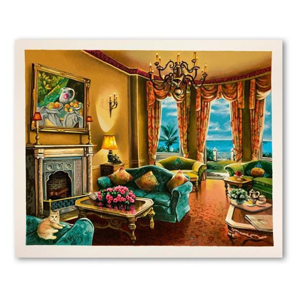 Anatoly Metlan, "Sunny Day in Florida" Hand Signed Limited Edition Serigraph on Paper with Letter of