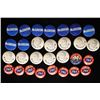 Image 1 : 29-ASSORTED VINTAGE POLITICAL BUTTONS