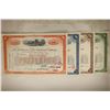 Image 2 : 4 ASSORTED VINTAGE RAILROAD STOCK CERTIFICATES