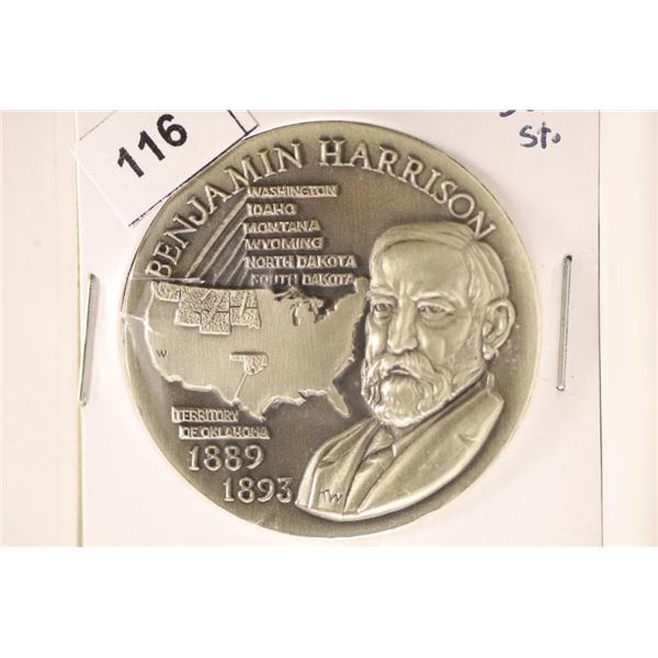 35.3 GRAMS STERLING SILVER HIGH RELIEF "BENJAMIN