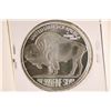 Image 2 : 1 TROY OZ .999 FINE SILVER PROOF ROUND 2015 INDIAN