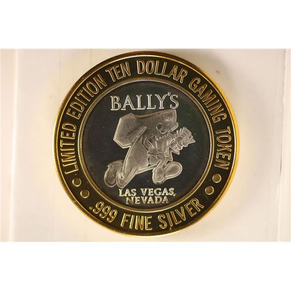 CASINO $10 SILVER TOKEN. BALLYS CASINO LAS VEGAS