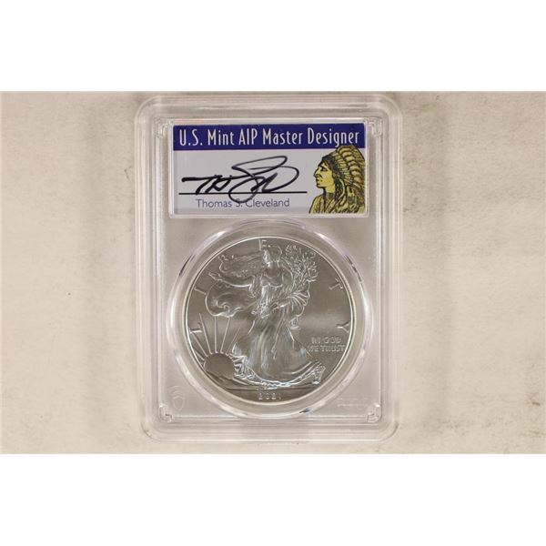 2021 AMERICAN SILVER EAGLE PCGS MS70 1ST STRIKE