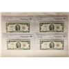 Image 1 : 4-1963-A US $2 RED SEAL NOTES ALL CGA CHOICE UNC