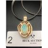 Image 2 : Gold Necklace and Opal Pendent