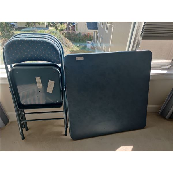 Folding Chairs (2) and Card Table