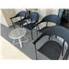 Image 2 : Set of 4 Wicker Style chairs and Round Table