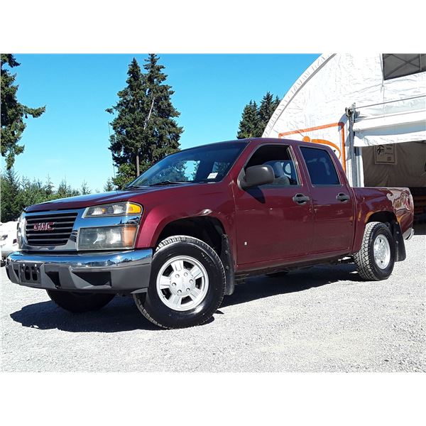 D1 --  2007 GMC CANYON CREW CAB, RED, 163,901 KMS