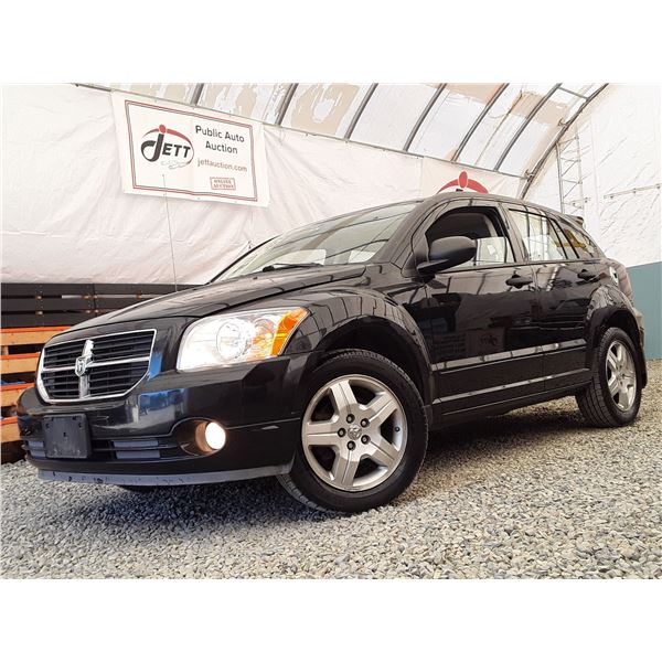 A2 --  2007 DODGE CALIBER SXT, Black, 232140 KM   "NO RESERVE"