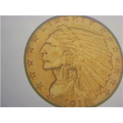 GOLD  INDIAN   2.50 $  1911  D.