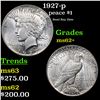 Image 1 : 1927-p Peace Dollar $1 Grades Select Unc