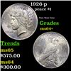 Image 1 : 1926-p Peace Dollar $1 Grades Choice+ Unc