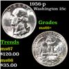 Image 1 : 1956-p Washington Quarter 25c Grades GEM++ Unc