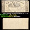 Image 1 : 1864 $5 State of Georgia Note, Fr- Cr-26 Grades vf+