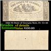 Image 1 : 1864 $5 State of Georgia Note, Fr- Cr-26 Grades vf+