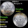 Image 1 : 1884-o Morgan Dollar $1 Grades Select+ Unc