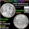 Image 1 : ***Auction Highlight*** 1936 Robinson Old Commem Half Dollar 50c Grades GEM++ Unc By SEGS