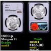 Image 1 : NGC 1889-p Morgan Dollar $1 Graded ms63 By NGC