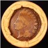 Image 2 : Mixed small cents 1c orig shotgun roll, 1917-d Wheat Cent, 1886 Indian Cent other end, brinks Wrappe