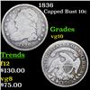 Image 1 : 1836 Capped Bust Dime 10c Grades vg+